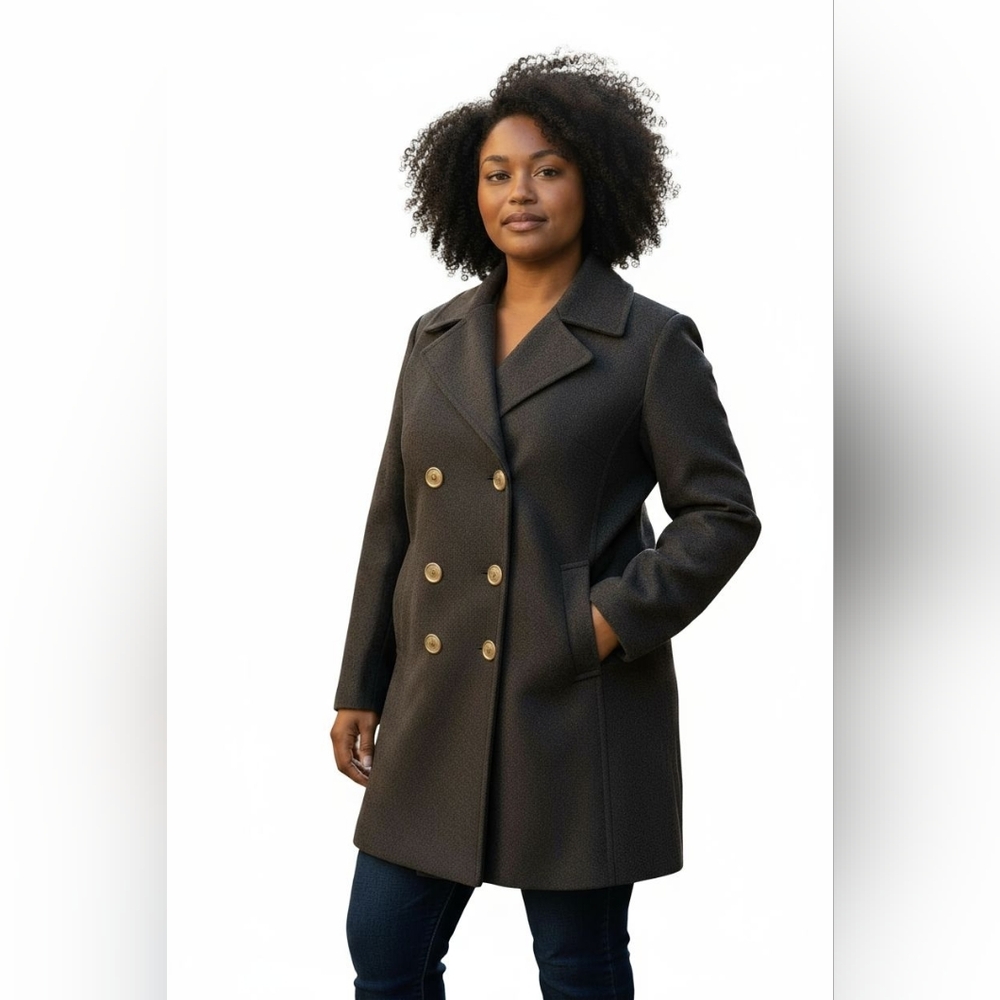 MICHAEL Michael Kors plus wool blend Peacoat. 18W